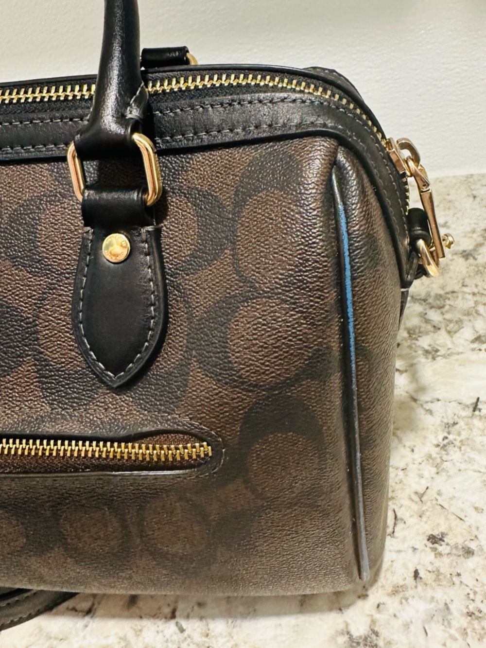 Coach Rowan  Coated Canvas Signature Satchel Bag - Picture 10 of 11